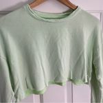 Sundry Pastel Green Cropped Long Sleeve Top Size 0, Ladies XS activewear Photo 2
