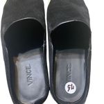 Vince Verrell Black Suede Leather Slip On Mule Sneaker Size- SIze 7.5 Photo 2