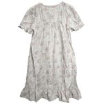 Vintage Intimate Moods Button Front Robe Gown White Floral Sz 1X Cottage Short Photo 1