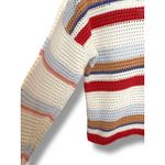 Joie  Ivory Striped Open Knit Sweater Women’s Medium NWOT Boho Fall Hues Photo 3