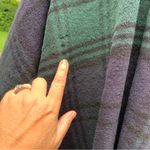 Talbots  Poncho Plaid Open Shawl Cape One Size OS Made In Italy Wool Vintage Photo 5