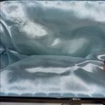 Source Unknown BLUE BEADED FLORAL KISS LOCK SHOULDER BAG SILVER CHAIN CROSSBODY STRAP GORGEOUS Photo 6