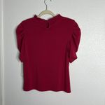 Catherine Malandrino  Crimson Ruffle Sleeve Blouse Photo 5