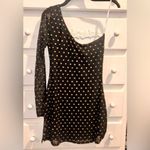 Lovers + Friends New  one sleeved black and gold dress small Photo 4