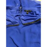 City Triangles  L Blue Chiffon Maxi Dress Strapless Cocktail Wedding Guest Party Photo 7