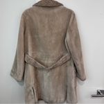 Cream Fur Vintage Long Coat Tan Size L Photo 8