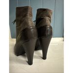 Women's DbDk Brown Heel Boots Size 8 Canvas And Vegan Leather Booties Brown Photo 3