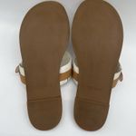Cole Haan  Womens 7.5 Shoes White‎ & Tan Leather Felicity Grand 360 Thong Sandal Photo 5