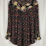 Free People  | Wildflower Fields Floral Rayon Henley Button Top S Photo 6