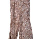 Rachel Zoe Women's  Floral Wide Leg 100% Linen Pants Elastic Waist Size Small EUC Photo 1