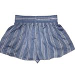 Show Me Your Mumu Serena Smocked Shorts Size XS High Waist Blue Stripe Pockets Photo 5