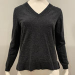 Massimo Dutti  Wool and Silk V Neck Long Sleeve Sweater Photo 0