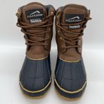 Polar Edge Womens 6 Duck Boots‎ Laced Navy Tan Upper Thermolite Insulation Steel Blue Photo 2