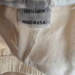 Bryn Walker Size Large 100% Linen Cream Color Cropped Pants/Capris W/Pockets Photo 6