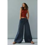 Free People Bohemian Veritas Wide-Leg Jeans in Truth Dark Wash NWT Size XL Photo 5