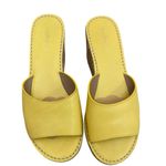 J. McLaughlin Yellow leather Cork Wedge sandals Photo 1