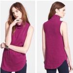 Free People  Mock Neck Sleeveless Top in Plum Photo 1