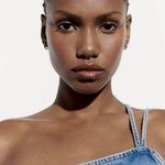 ZARA denim dress maxi full length jean casual Photo 4