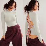Free People  Burgundy Straps In The Back Bodysuit Photo 2
