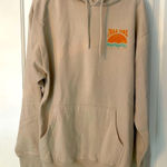 Pura Vida Tan Hoodie with Orange Design Size L Photo 0