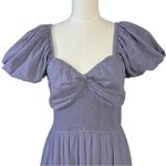 Free People Dainty Ethereal Sundrenched Short Sleeve Maxi Size Large Periwinkle Photo 7