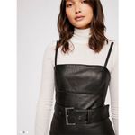 Free People 89.  Sweet Talk Vegan Leather Mini Dress Photo 3