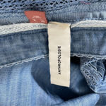 Pilcro  Size 12  Top Blouse Button Down Fringe Boho Long Sleeve Denim Photo 7