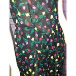 American Vintage Vintage Y2K Floral black Sheer Sleeveless Dress with red & yellow tulips size 8 Photo 3