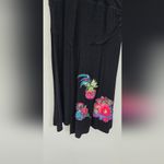 Desigual  Black Floral embroidered boho dress size medium Photo 7