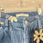 PacSun BF 90’s Carpenter Corduroy High Rise Blue Floral Print Jeans Size 23 Photo 3