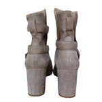 Schutz Suede Buckle Strap Ankle Boots Gray 9B Photo 3