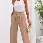 HeyMoments - Wide Leg Tie Knot Lounge Pants - A07 Peach Puff color -- Small NWT Photo 0