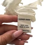 SUMMER AWAY Sydney Linen Puff Sleeve Poplin Mini Dress NWT‎ Sz Small White Photo 6