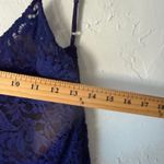 ZARA Woman Navy Blue Lace Camisole Tank Top V-Neck Whimsigoth Fairy Photo 4