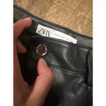 ZARA  leather straight leg pants Photo 1