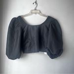 Levi's Black Kaila Puff Sleeve Blouse L Photo 3