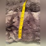 Evelyne Prelonge Faux Fur Shoulder Bag with Pom Pom and Leather Strap Handle Gray Photo 11