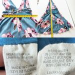 Illa Illa Floral Crepe Halter Dress Blue Pink Size S Photo 11