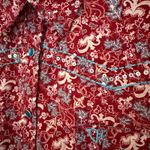 Cowgirl Hardware Western Floral Sequin Shirt Pearl Buttons Women's L Red Dainty Size L Photo 2