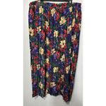 Leslie Fay Vintage Midi Skirt Women's Size 18 Pleated Pull On Deep Floral Modest Photo 1