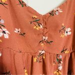 LA Hearts  Coral Pink Spring Floral off the Shoulder Crop Top | Size: L Photo 2