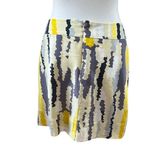 Kenneth Cole New York Women's Abstract Print A Line Silk Skirt Size S P Yellow Photo 1