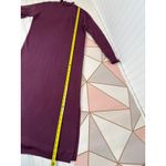 Loft  Mock Neck Midi Sweater Dress Regal Plum Side Slit Long Sleeve Stretch Sz M Photo 5