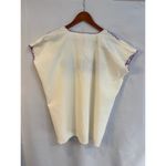 Handmade Women’s  Size Unknown, Cream Floral Embroidered Shirt. Photo 3