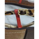 Sam Edelman Sandal Gigi T-Strap Woman's 8.5 Python Coral Leopard Boho Beach Photo 6