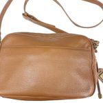 Badgley Mischka Studded Pebbled Leather Crossbody Purse Bag Brown Photo 1