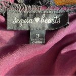 Sequin Hearts  Black & Mauve Open Back Lace Dress Photo 6