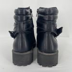 GBG Los Angeles Silea Chain Chunky Heel Moto Boots Size 8 Black Photo 4