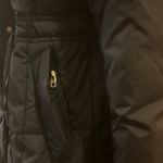 Cole Haan Women's M Black zip puffer collar vest coat w/ gold hardware Photo 7