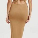 Good American Good Touch Plunge Back Bodycon Dress 1 Small S Photo 1